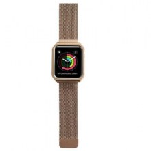 Strap for Apple Watch 42mm one body Milanese loop beige-min